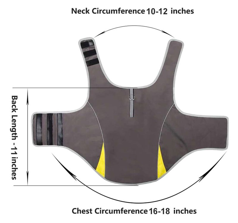 Winbate Dog Anxiety Jacket- Keep Calmig Vest Thunder Coat with D-Ring and Training Handle for Small Dogs(Grey) - Image 4
